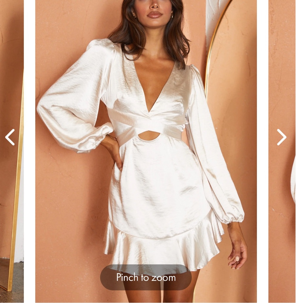 NWT Selfie Leslie Playa Vista XS/6 (aus) Oster / Ivory Mini Dress